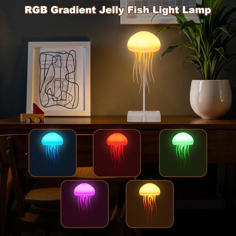 LED Jellyfish Night Light – Rechargeable with Dancing Tentacles