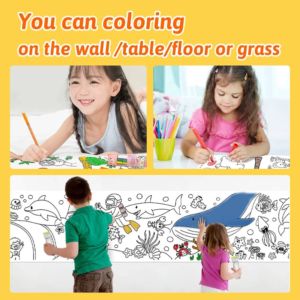 Kids Coloring Roll ā Creative Coloring Sheets