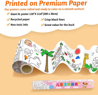 Kids Coloring Roll – Creative Coloring Sheets