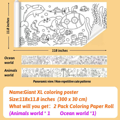 Kids Coloring Roll – Creative Coloring Sheets