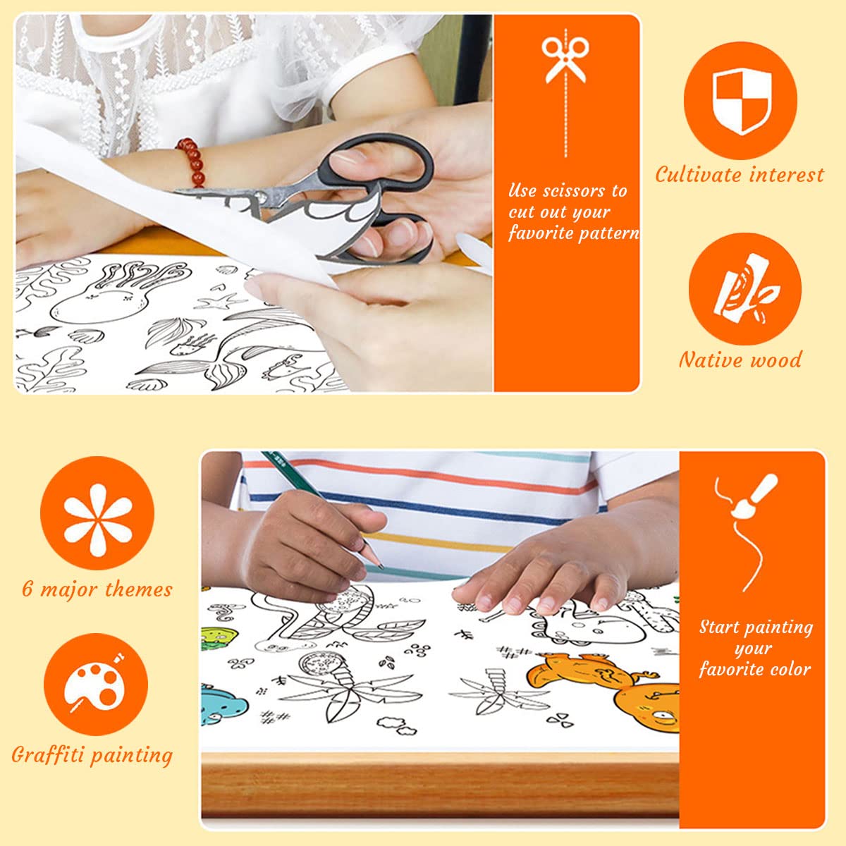 Kids Coloring Roll – Creative Coloring Sheets