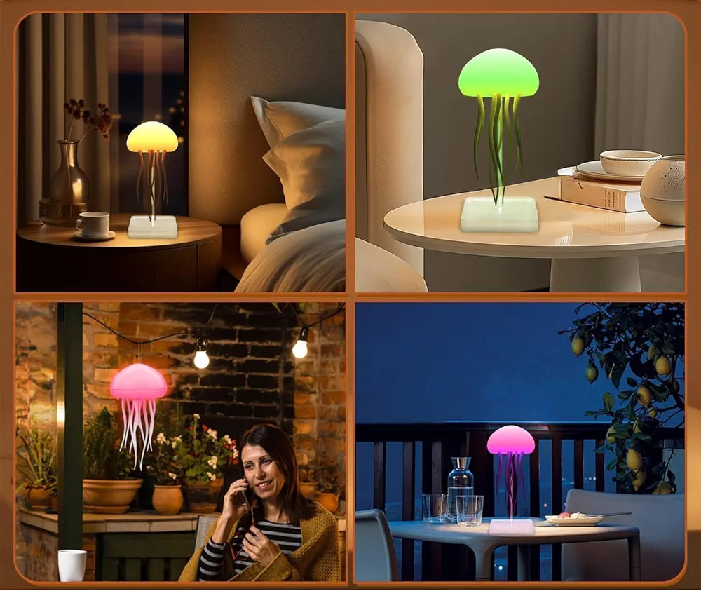 LED Jellyfish Night Light – Rechargeable with Dancing Tentacles