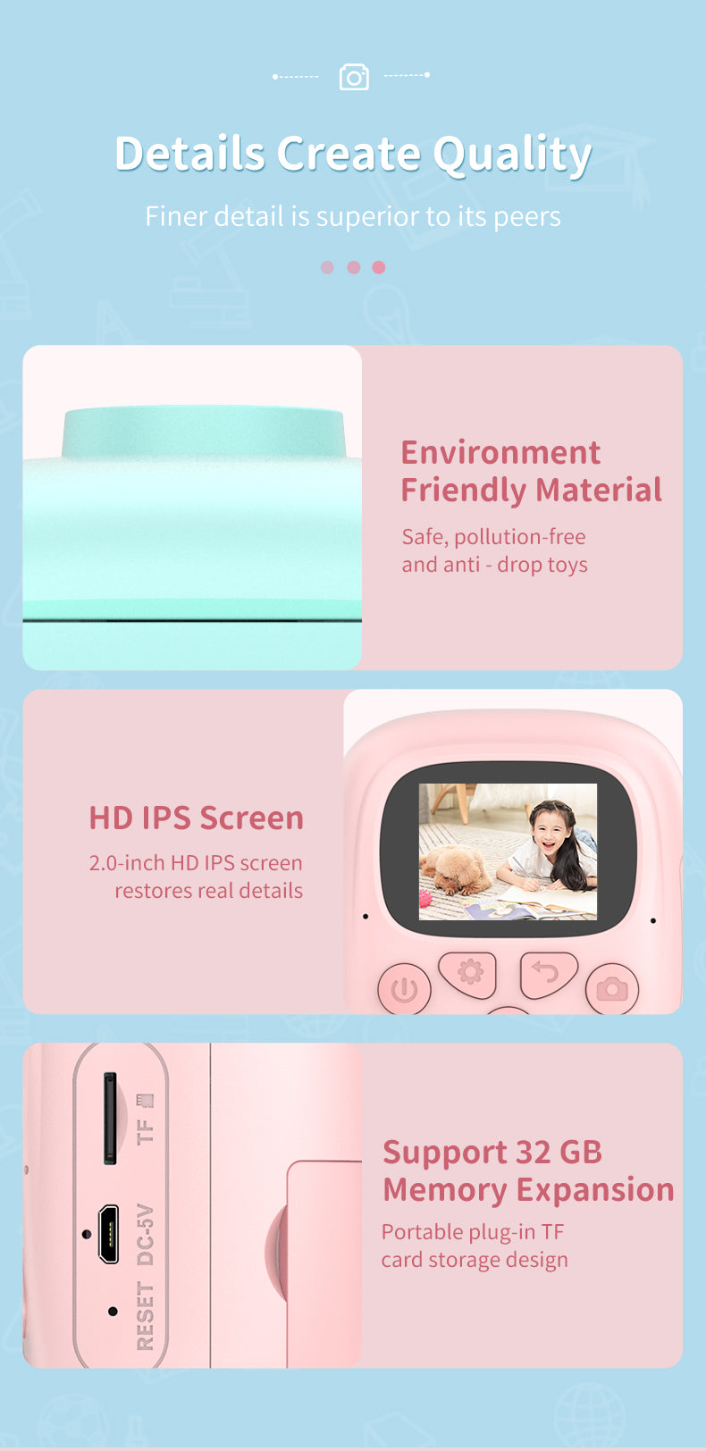 Instant Print Camera – Portable Pocket Photo Printer